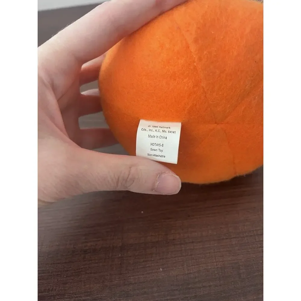 Pumpkin Pirate Halloween Hallmark Plush Felt Stuffed Soft Toy Vintage 1986